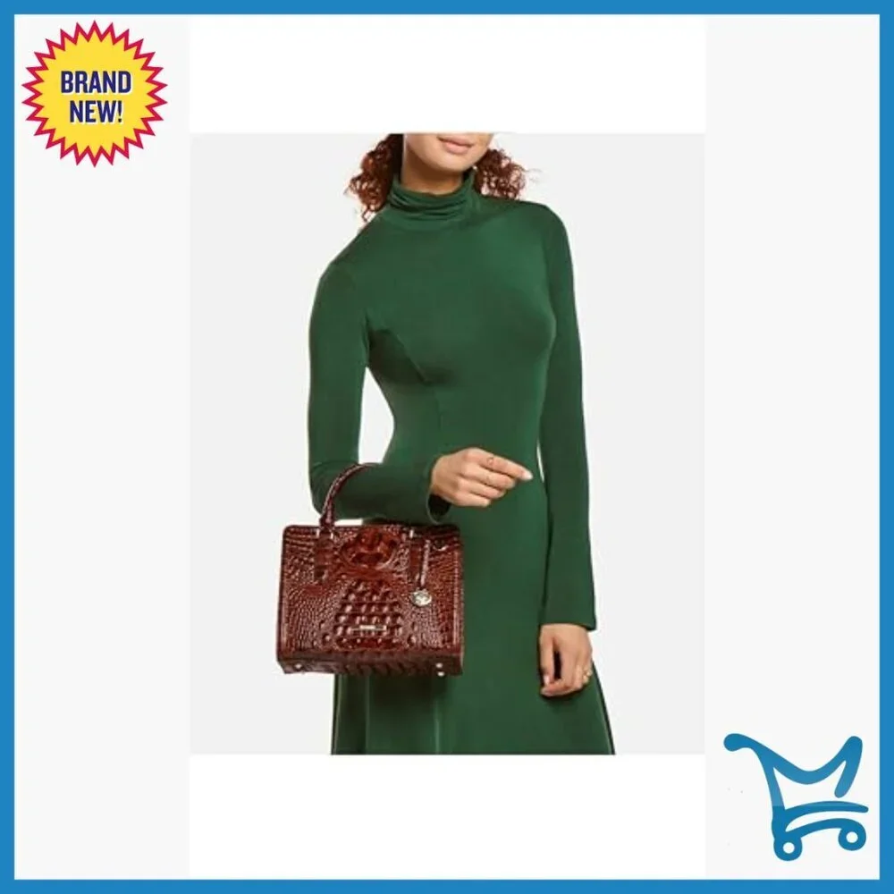 Medium Leather Satchel with Adjustable Crossbody Strap and Interior Organization